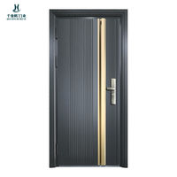 Porte de Sécurité Intelligente Antivol en Alliage d'Aluminium et Acier pour Villa de Luxe, Ouverture Coulissante, Garantie 3 Ans, Idéale pour Appartement