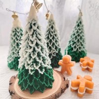 Meistverkaufte Hochwertige Elegante Handgemachte Sojawachs-Kerze in Tannenzapfenform Aromatherapie-Kerze Heimdekoration Weihnachtsschmuck Souvenir