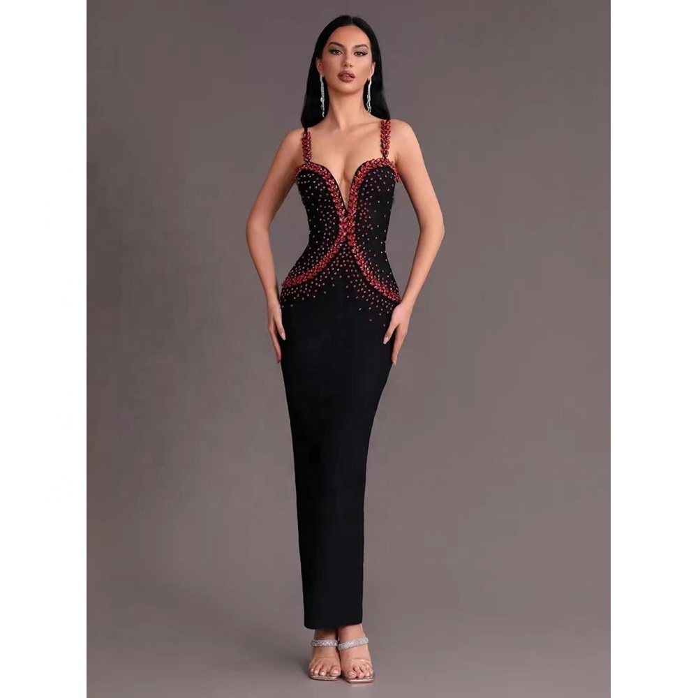 strapless open back dress Scalloped Collar Tea Dress-Poppy Red