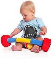 Jouet personnalisé pour bébé en peluche avec hochet, sons sensoriels, sûr et Durable, jouet de Fitness pour nouveau-nés, jouets WOD, jouet d'haltère pour bébé