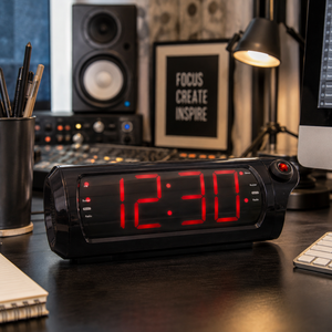 Radio domestique de haute qualité avec écran LED rouge de 1,8 pouces, radio FM, réglage numérique, horloge, double alarme, haut-parleur intégré, couleur personnalisable, AC - Product Image 2