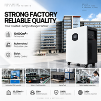 Batterie Lithium LiFePO4 51.2V 100Ah avec onduleur 3KWh 5KWh tout-en-un 25.6V pour système hybride de stockage d'énergie solaire domestique