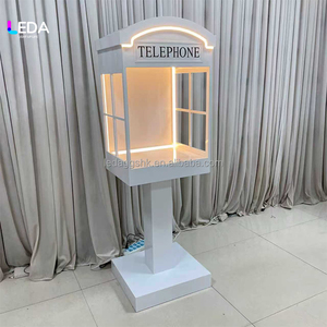 LEDA Custom Colors and Size Pink Metal Audio Guest Book <b>Stand</b> Outdoor Party Decor Telephone Booth Wedding <b>Backdrop</b> for Events - Product Image 3