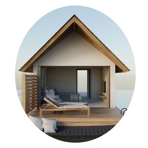 Cabane d'été moderne en bois, facile à assembler, pour le camping et l'extérieur - Product Image 1
