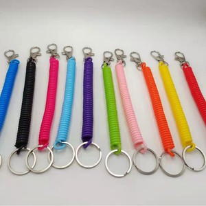 Porte-clés en corde colorée avec cordon anti-perte en plastique et fermoir en acier inoxydable pour sac, téléphone, porte-clés, forme ovale, léger - Product Image 2