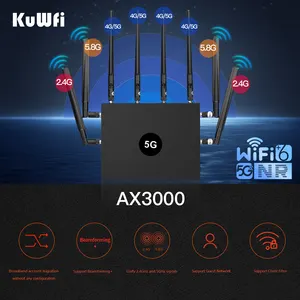 KuWFi RM503Q 5G Routeur Modem WIFI6 3000 Mbps Avec Emplacement Pour Carte Sim Extérieur 5G Routeur CPE