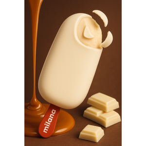 Une barre de crème glacée thaïlandaise Minh au caramel blanc enrobée de chocolat saveur fraîche lait Gelato Vietnam Factory 70g fourniture de desserts glacés - Product Image 1