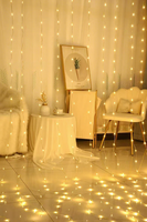 Guirlande lumineuse LED 3*3 en alliage de cuivre, fil de cuivre, télécommande USB, design étoile, décoration de vacances, adaptée aux chambres intérieures des filles