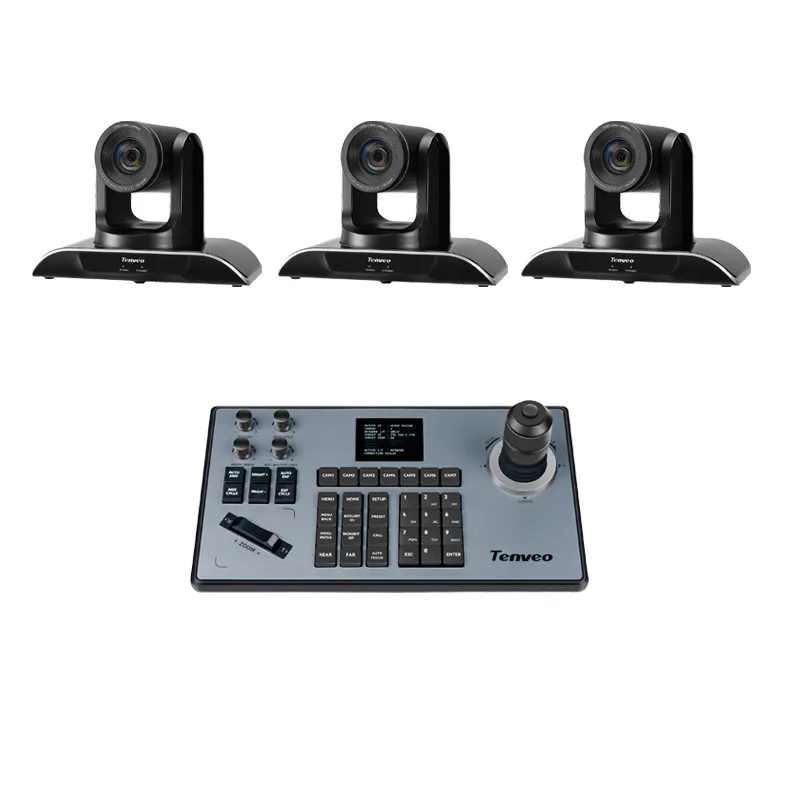 Tenveo video conference system 20x zoom ptz live streaming camera keyboard controller for live streaming