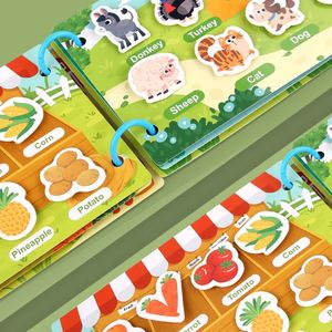 Juego de Desarrollo Sensorial para Niños en Edad Preescolar, Regalo Navideño para Niños y Niñas, Libro de Pegatinas Reutilizables con Velcro - Product Image 4
