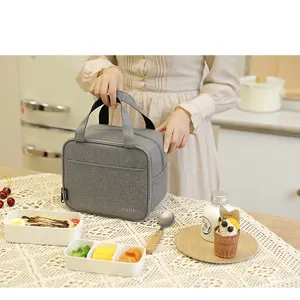 Herbruikbare Multi Lagen Handvat Polyester Geïsoleerde Thermische Lunch Levering Cool Box Tas Voor Picknick Koeling Voedsel