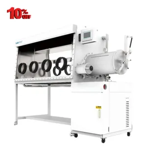 Laboratory Purification System Double Side Glovebox Four Station Vacuum Glove Box with Water and Oxygen Analyzer for Research