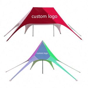 Tente étoile monoposte extensible en polyester Oxford/aluminium, durable pour événements promotionnels, mariages, couleurs personnalisées disponibles - Product Image 1