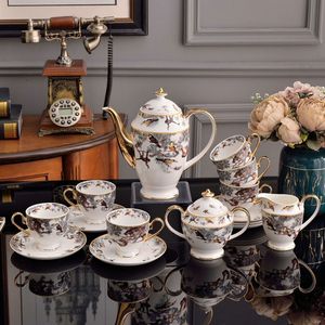 H Home Equatorial Jungle Series European Style Light Luxury Ceramic Coffee Cup <b>Teapot</b> Gift <b>Set</b> - Product Image 1