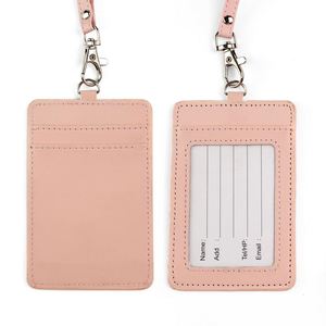 Luxury Bulk Oem Work Tools Leather Lanyard with Id Card Badge Holder - Product Image 3