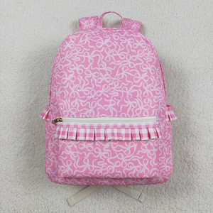 Lot de 2 sacs à dos pour enfants, cartable rose mignon avec nœud imprimé pour filles, sac à déjeuner assorti pour 3-16 ans - Product Image 2