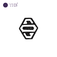 YHB Motifs thermocollants luxueux en strass de verre à dos plat pour vêtements