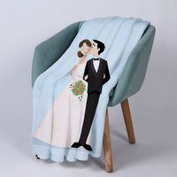 Nouveau design personnalisé de couvertures en peluche douces et confortables avec impression de cœurs Confession de la Saint-Valentin en flanelle de vacances en polaire Vente en gros