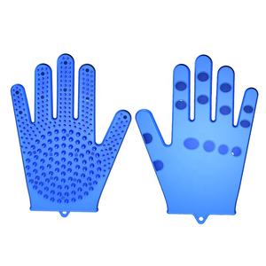 Guanto da bagno Wellfine in Silicone per animali domestici spazzola per rimozione dei peli per gatti e cani guanto da bagno - Product Image 2