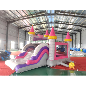 <span class=keywords><strong>Location</strong></span> Commerciale Château Gonflable Rose avec Toboggan pour Fêtes d'Enfants - Product Image 5