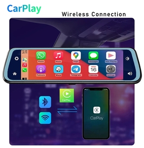 10 इंच 4k 2160p कार रियरव्यू मिरर डैश कैम डीवीडी फ्रंट और रियर कैरप्ले एंड्रॉइड ऑटो - Product Image 5