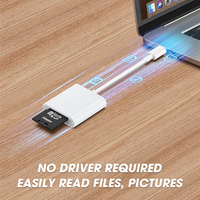 Lecteur de carte SD USB C 2-en-1 : Adaptateur multiport Type-C Micro SD TF pour téléphone, tablette