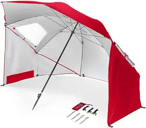 窓釣りビーチ傘付き屋外ポータブル多機能ビーチサンシェードテント傘