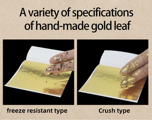 送料無料24K金箔食用ゴールドリーフシートDIYケーキデコレーションアート工芸金箔デザイン紙ギフト - Product Image 4
