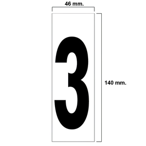 Numero Adesivo 46x140 mm. No. 3 - Product Image 2