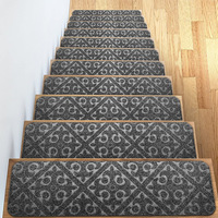 Tapis de protection décoratif pour escaliers de style européen, 5 pièces, pour l'intérieur, antidérapants