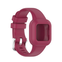 Bracelet de montre en silicone pour enfants, 12 couleurs unies, avec étui pour Garmin Vivofit JR3, bracelet de remplacement souple et sûr pour tracker d'activité pour enfants
