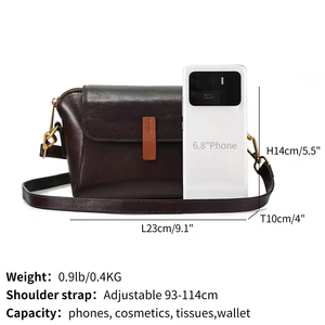 กระเป๋าสะพายไหล่หนังแท้สำหรับผู้หญิงกระเป๋าสะพายข้างทรงแมสเซนเจอร์แฟชั่น - Product Image 3