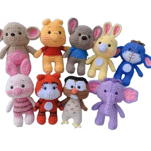 Boneka Crochet katun hewan boneka Crochet bayi mainan Crochet hewan Amigurumi kecil buatan tangan