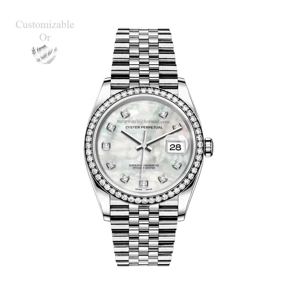 The Most Classical Top Quality Original Switzerland Automatic Mechanical Movement Rollexable Rolesor Ladies MOISSANITE WATCH 284