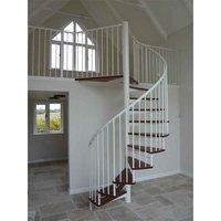 Escalier en colimaçon élégant en verre, marches en verre trempé, structure en acier inoxydable, escalier hélicoïdal intérieur pour villa de luxe