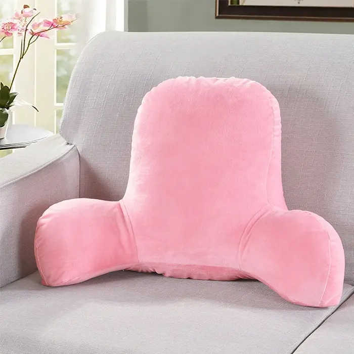 Almohada de descanso para cama con brazos y espuma viscoelástica, almohada de descanso para lectura, relajación, TV