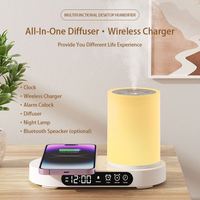 Humidifier Ultrasonik Pintar Berkualitas Tinggi 2024, Diffuser Aroma, Speaker Musik, Lampu LED Malam, Dikendalikan Aplikasi, Nirkabel