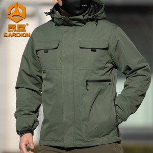 Chaqueta Táctica <span class=keywords><strong>de</strong></span> Invierno para Hombre, Tres en Uno, con Capucha, Impermeable, Cortavientos, con Forro Suave Desmontable, Conjunto <span class=keywords><strong>de</strong></span> Dos Piezas - Product Image 4