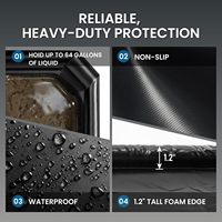 Robuste Gewerbliche PVC-Garagenbodenmatte 3 cm Erhöhte Kanten Wasserdicht Fängt Wasser/Schlamm/Schnee/Öl ein für Autos