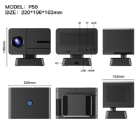 Mini-projecteur blanc 800 lumens H723 Quad Core Android 14 2 Go de RAM LED LCD pour télécharger des applications Android