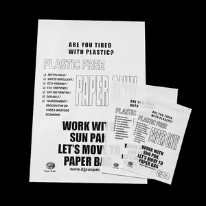 роскошные черные белые коричневые бумажные пакеты покупок переработанные Вощеные бумажные пакеты с вашим собственным логотипом