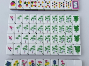 Ensemble de Mahjong Américain Thème Plage Estivale avec Tuiles en Bambou, Boule de Plage et Cartes Joker pour Soirées Jeux, Fêtes et Vacances - Product Image 5