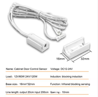 Capteur de porte intelligent DC12V/24V pour armoire, placard, bande lumineuse LED, interrupteur de proximité infrarouge sans contact