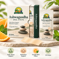 Ashwagandha – Bandes Orales Dissolvantes à Mise en Solution Rapide – Soutien Relaxation – Saveur Orange Menthe – Complément Alimentaire en Film Oralement Dissolvable
