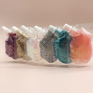 Gel pailleté 40 ml, sac, mode, coloré, personnalisé, pour le corps et les cheveux, brillant, longue durée, écologique, non toxique, facile à appliquer - Product Image 1