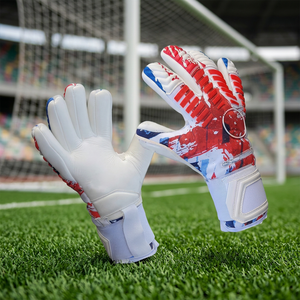 Guantes de Portero de Fútbol Blancos en Oferta, Guantes de Portero de Fútbol de Látex de Grado Superior de 4 mm de Grosor, Marca Personalizada Profesional - Product Image 3