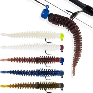 Señuelo de pesca de plástico blando para pesca en aguas profundas, tipo Swimbait, con cola de aguja anti-enredos, de TPR, para grandes especies. - Product Image 1