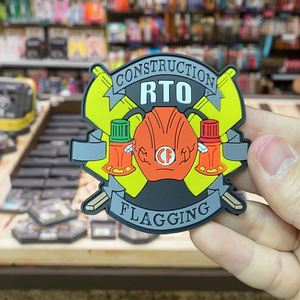Custom 3D Soft PVC Logo Iron Embroidery Relievo Patch <b>Waterproof</b> <b>Silicone</b> Embossed Flower for Velcro Back Heat Press Relieved PV - Product Image 1