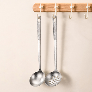 Pure Titanium Ladle with Hammered Handles Dishwasher Safe & Sustainable Kitchen <b>Utensil</b> for Anti-Scald Hot <b>Pot</b> Use - Product Image 4