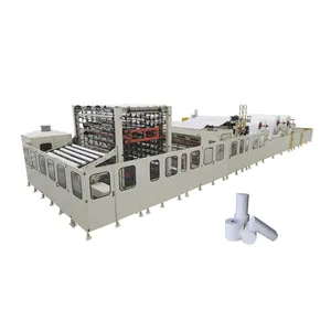 Toilet Paper Kitchen Towel Rewinder Machine Production Line With Full Embossing Glue Lamination function